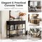 Costway Console Entryway Sofa Table with 2 Drawers for Entrance Living Room Rustic Brown/Walnut